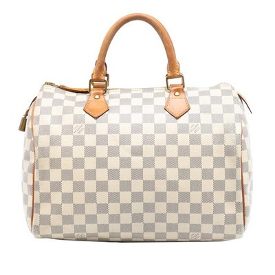 Louis Vuitton Damier Azur Speedy 30 | Pre-Loved | White | Authenticated | eBay US