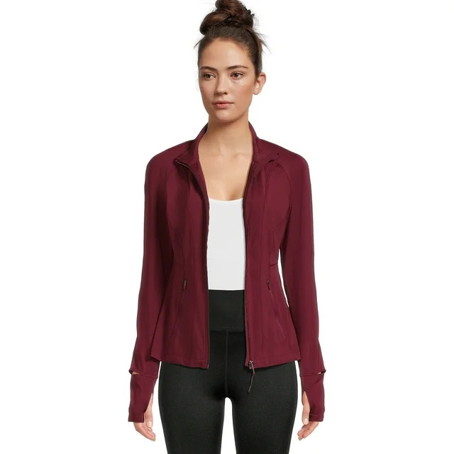 Avia Women's Performance Full Zip Jacket with Thumbholes, Sizes S-3XL | Walmart (US)