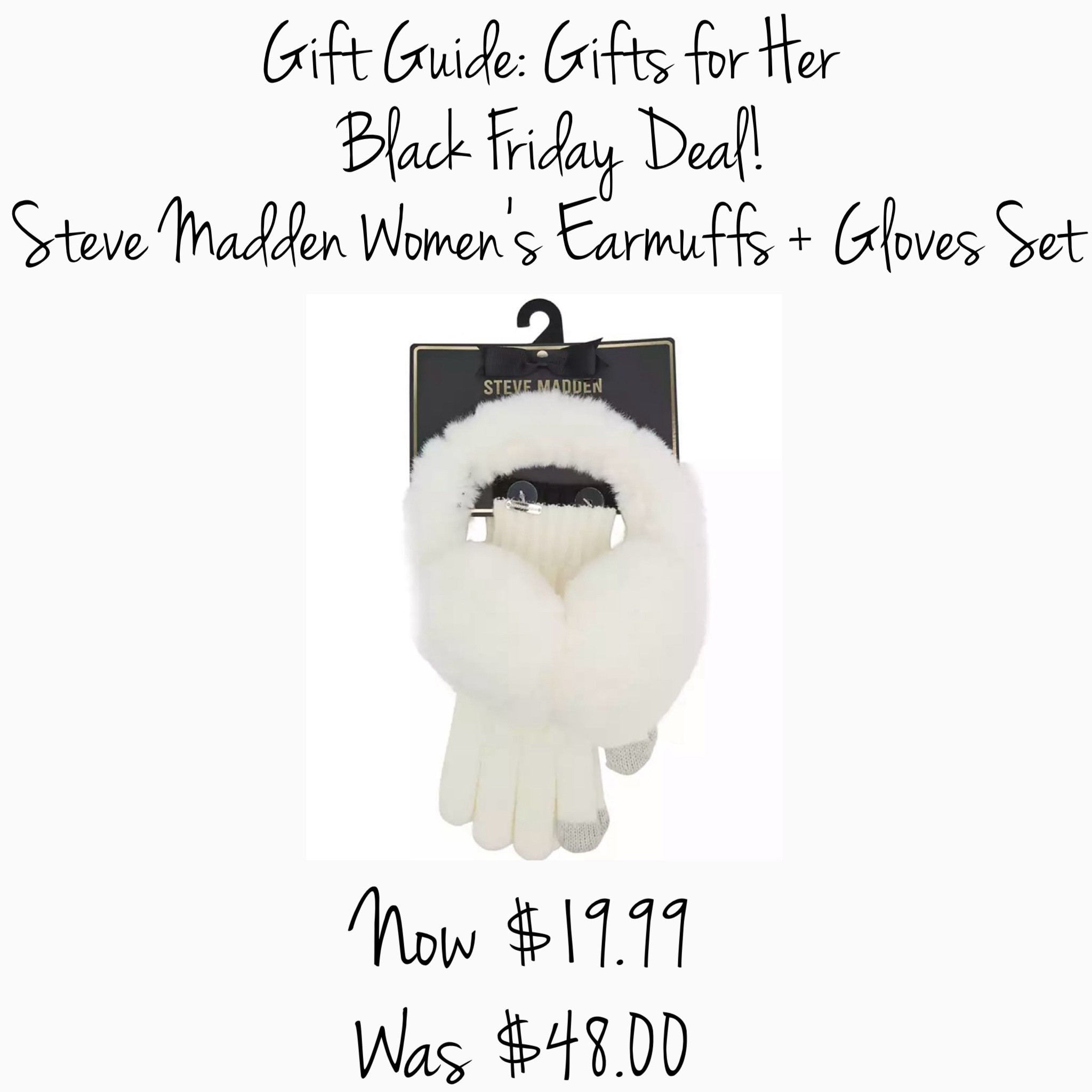 Ear muffs and gloves set, gift guide, gifts for her, women’s outerwear, Steve Madden accessories, Black Friday deal. 

#LTKCyberWeek #LTKSaleAlert #LTKGiftGuide