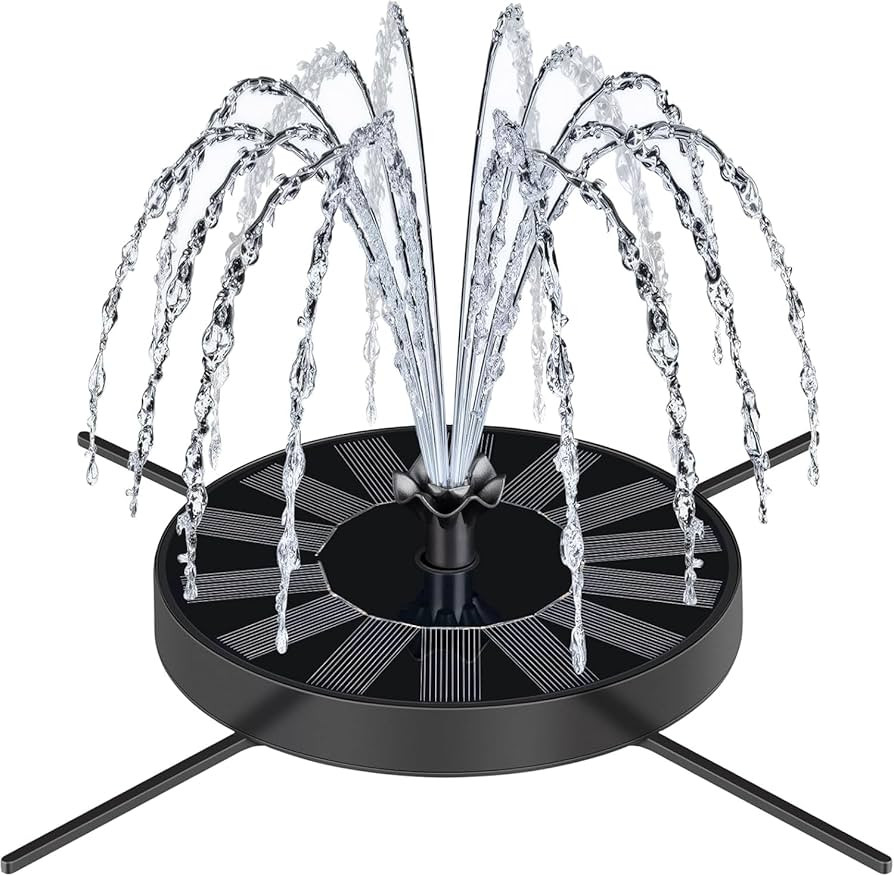 SEIRMEP Solar Fountain Pump with Spray Height Adjustment, Upgrade Glass Solar Bird Bath Fountains... | Amazon (US)