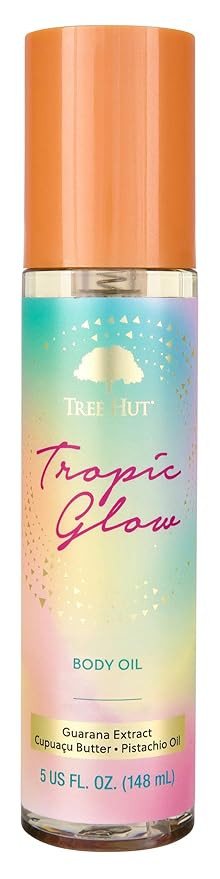 Tree Hut Tropic Glow Body Oil, Hydrating Oil with Cupuacu Butter, Made with Guarana & Pistachio f... | Amazon (US)