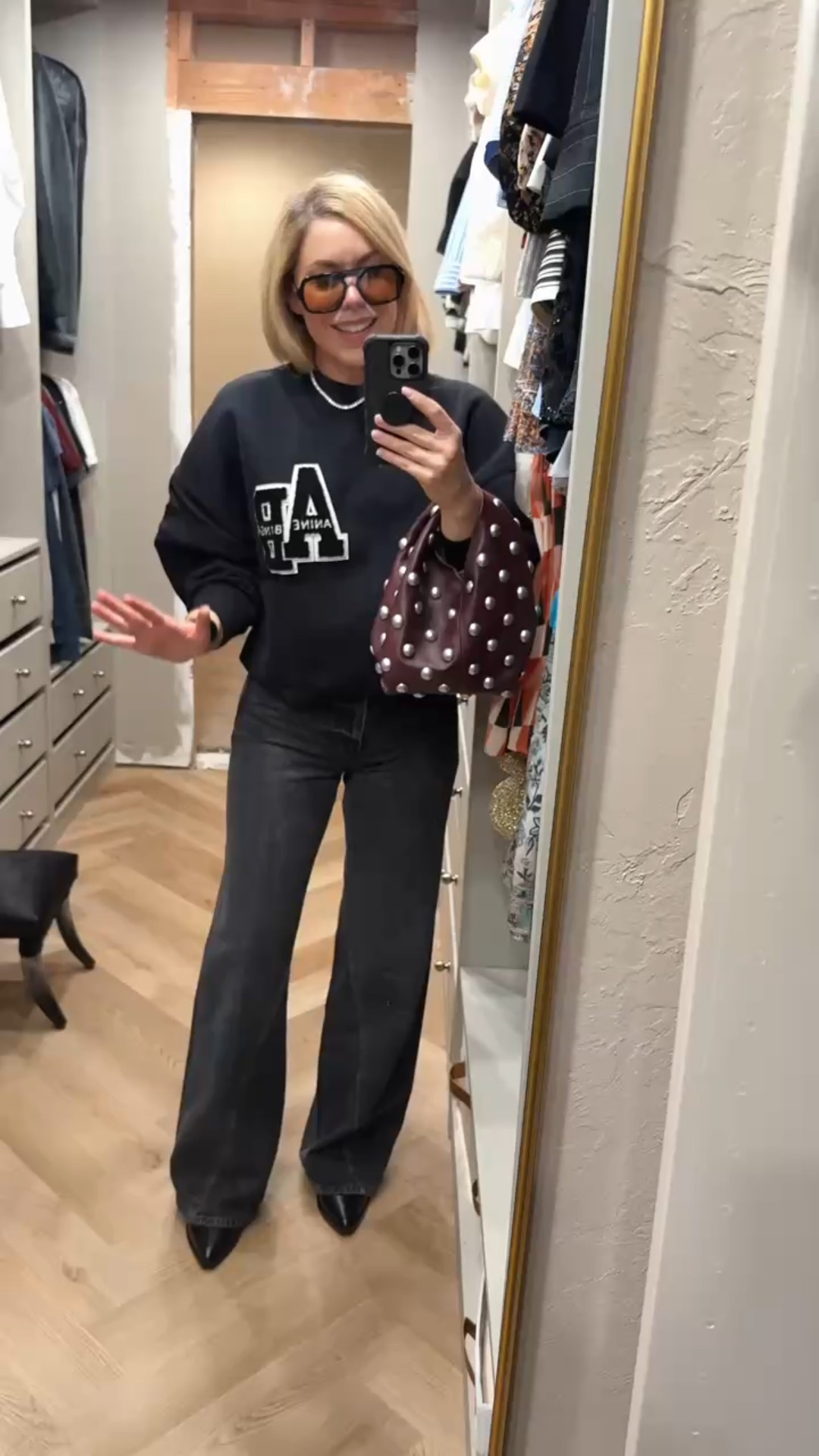 Sweatshirt 
Anine Bing sweatshirt 
Polo sweatshirt 

#LTKStyleTip #LTKShoeCrush #LTKItBag