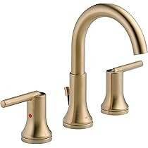Delta Faucet Trinsic Widespread Bathroom Faucet 3 Hole, Gold Bathroom Faucet, Diamond Seal Techno... | Amazon (US)