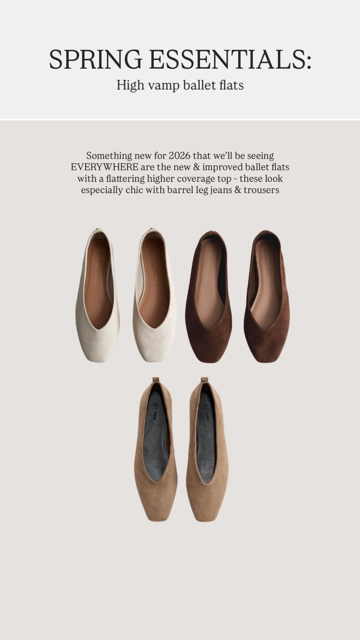 Spring Capsule Wardrobe high vamp ballet flats 

#LTKstyletip #LTKeurope #LTKspring