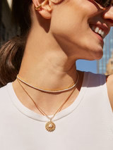 Bennett 18K Gold Adjustable Tennis Necklace - Gold/Pavé | BaubleBar (US)