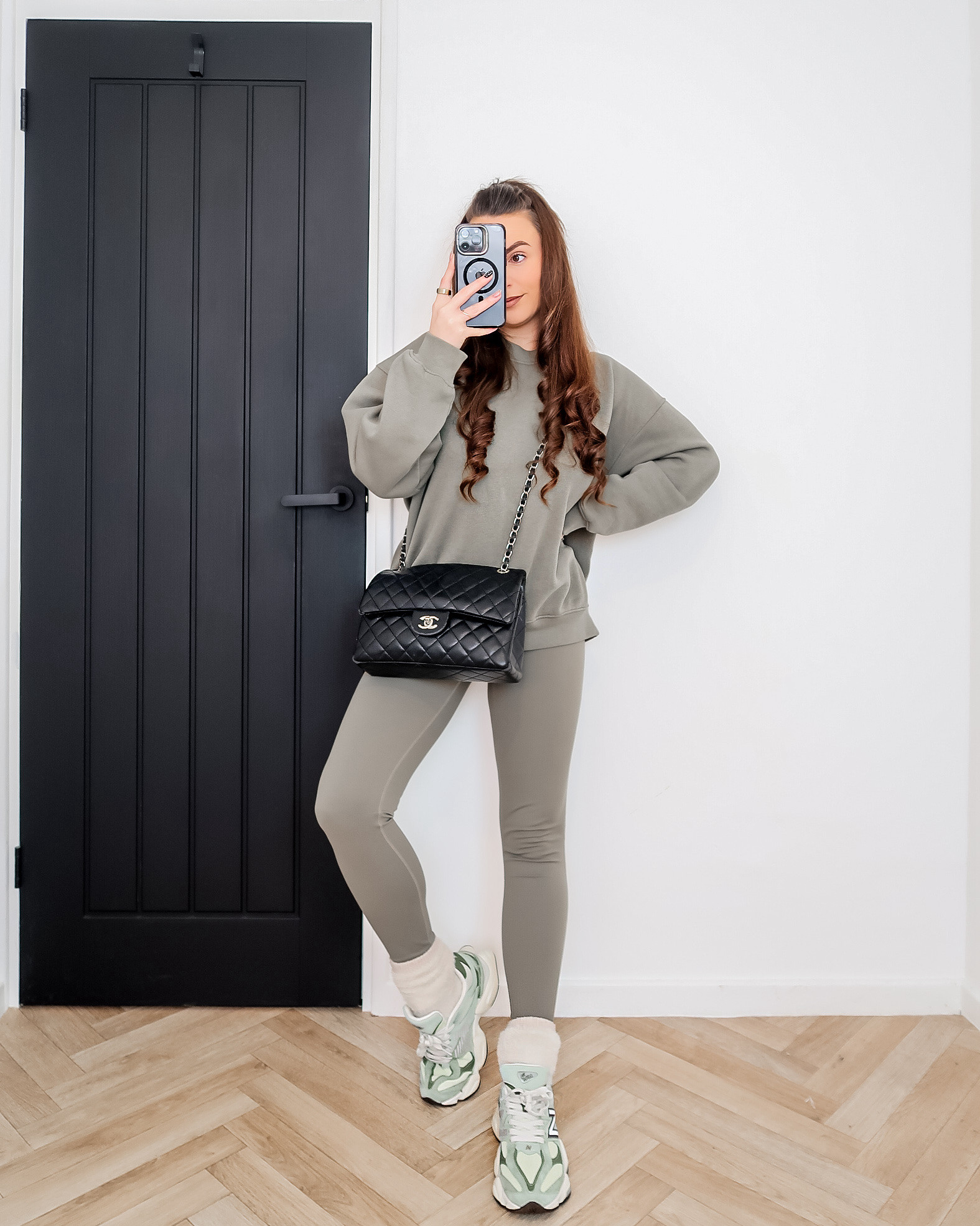 khaki athleisure set, khaki leggings outfit, khaki sweatshirt outfit, Couture Club khaki set, New Balance 9060 olivine trainers, green trainers outfit, matchy lounge set, coordinated athleisure look, work from home outfit, cosy casual outfit, neutral sporty outfit, elevated loungewear set, comfortable everyday outfit, minimalist athleisure style 

#LTKspring #LTKeurope #LTKuk