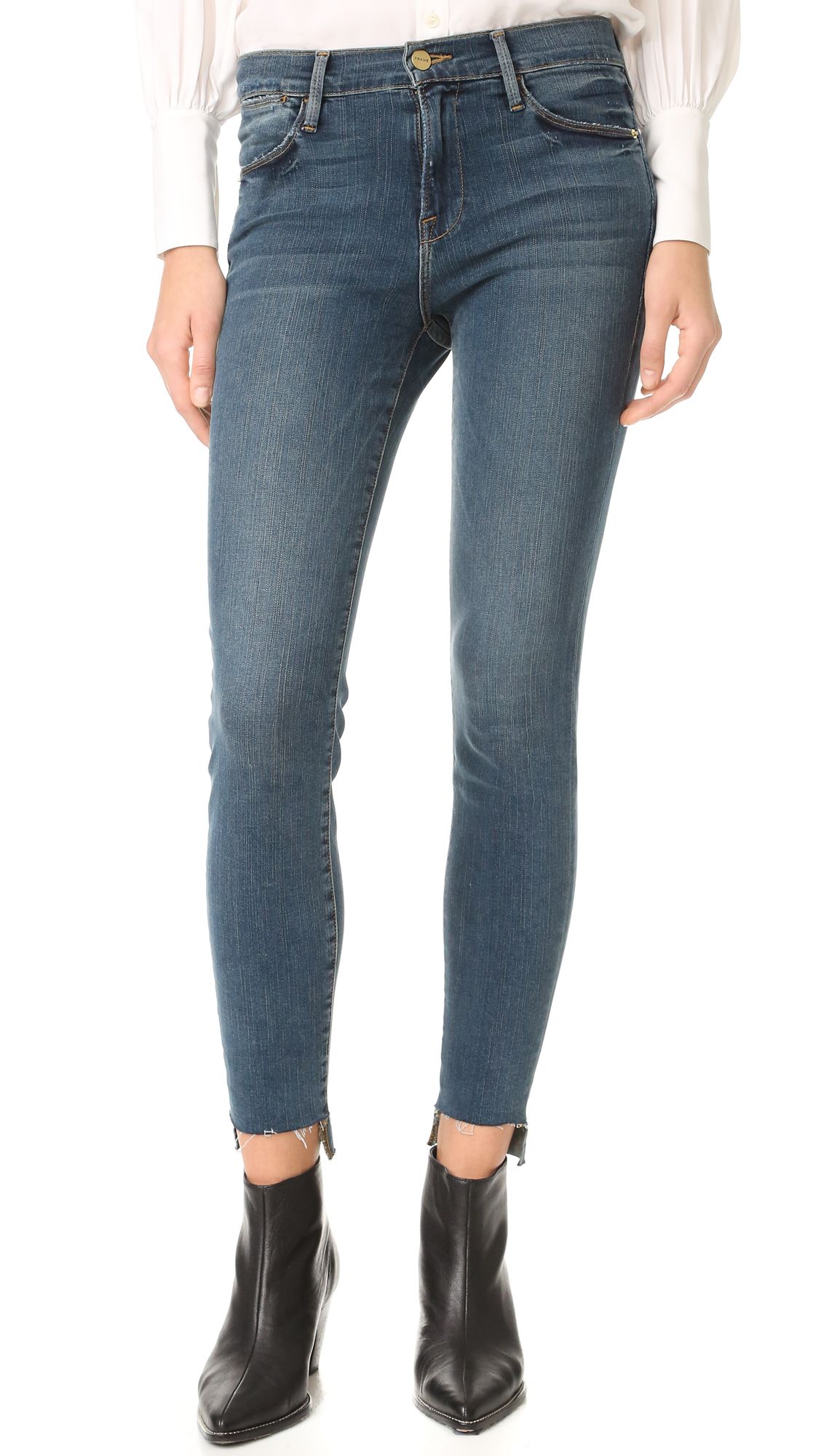 Le High Skinny Raw Stagger Jeans | Shopbop