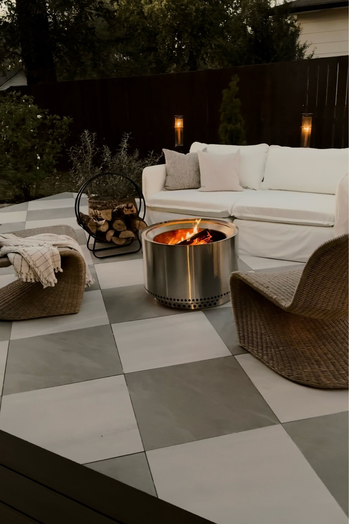 Tagged exact items for this smokeless firepit area and also similar! Couch is from chicory! Fall cozy patio vibes  

#LTKHome #LTKSeasonal