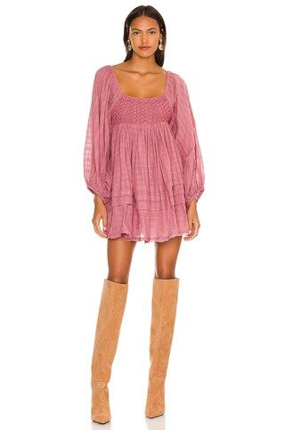 Free People Ari Mini Dress in Dried Currant from Revolve.com | Revolve Clothing (Global)