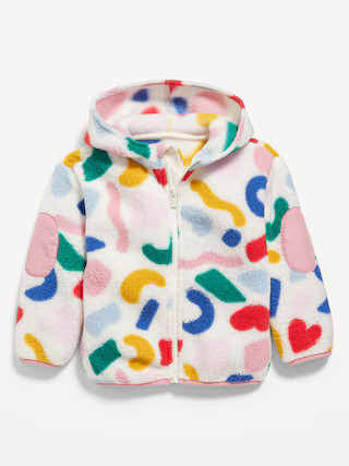 Unisex Printed Sherpa Zip-Front Hooded Jacket for Toddler | Old Navy (US)