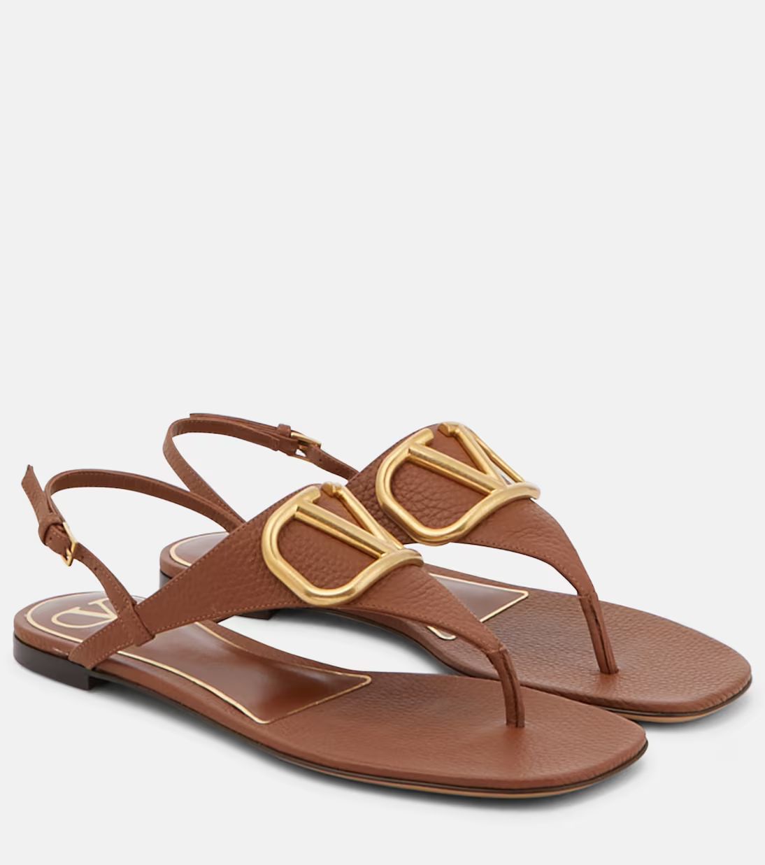VLogo leather thong sandals | Mytheresa (US/CA)