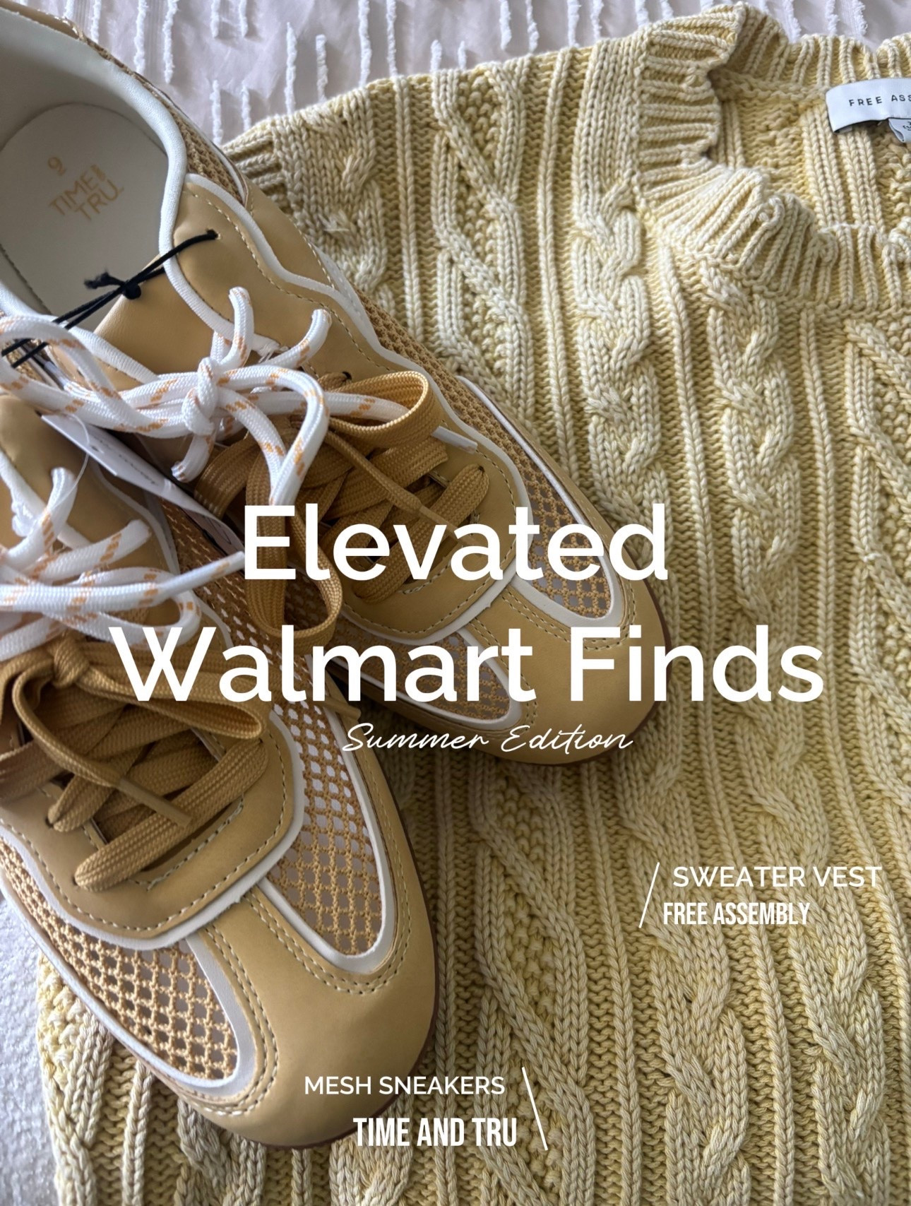 Walmart has been quietly EATING with the elevated summer finds lately. These mesh sneakers and this butter yellow sweater vest both look way more expensive than they are. Perfect for summer outfits, travel days, casual workwear, coffee runs, and everyday rich auntie errands.

The sneakers are lightweight, comfortable, and easy to style with linen pants, denim, trousers, or biker shorts. And this sweater vest? SO good for layering and plus size friendly too.

If you’ve been searching for:

* cute summer sneakers
* neutral sneakers for women
* elevated Walmart finds
* rich looking outfits on a budget
* casual chic summer outfits

…this combo is honestly worth grabbing before it sells out.

#LTKFinds #WalmartFashion #SummerStyle #NeutralStyle #AffordableLuxury #MeshSneakers #PlusSizeStyle #RichAuntieStyle

#LTKWorkwear #LTKPlusSize #LTKootd