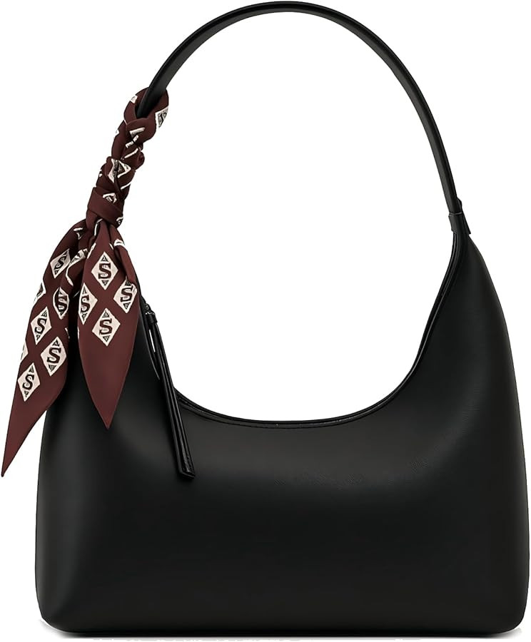 NEBIL Shoulder Bags for Women Trendy Leather Handbag,Small Clutch Hobo Bag Shoulder Purses With Z... | Amazon (US)