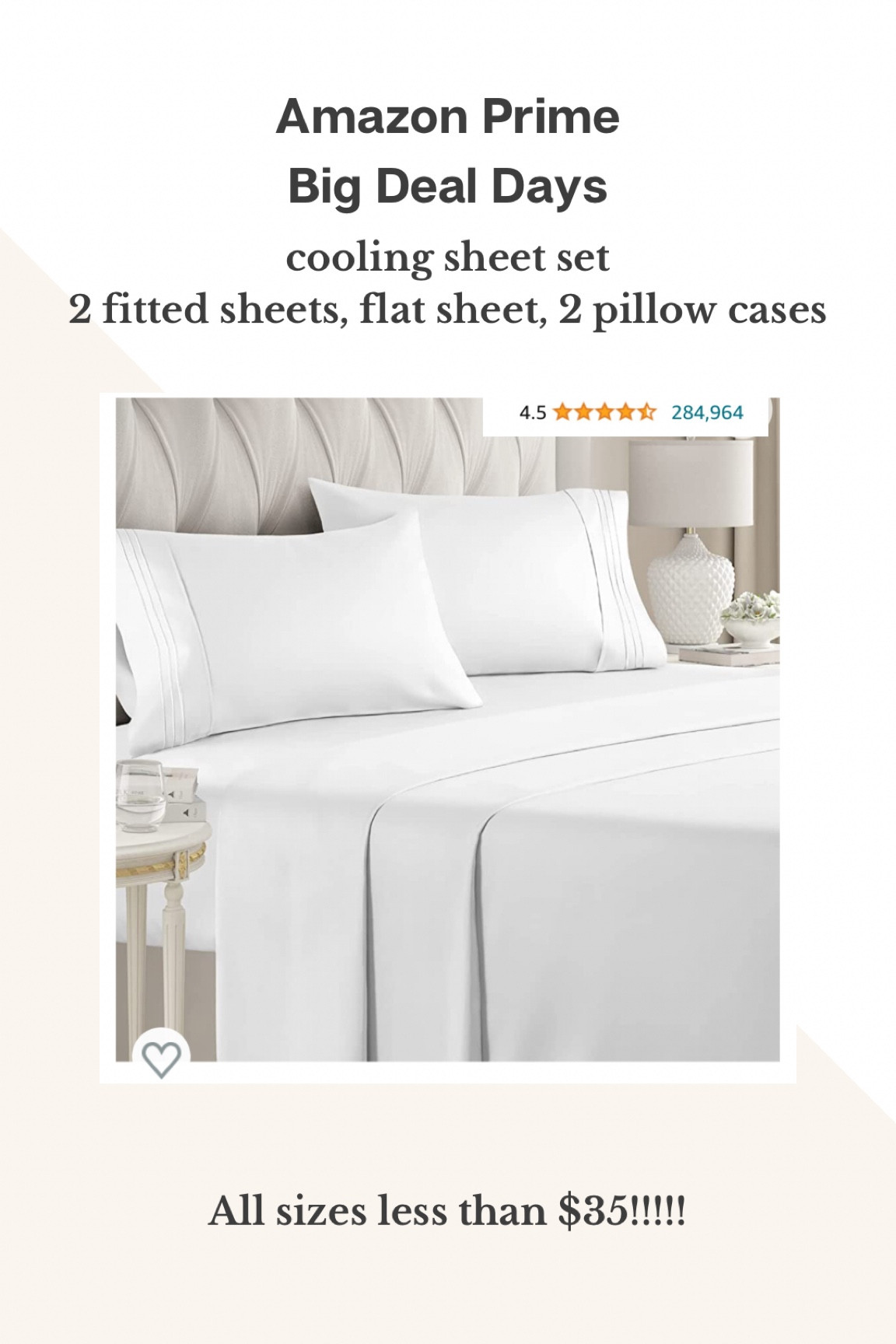 One of the best reviewed sheet sets is on sale!!! All sizes under $35 and comes in lots of colors! 