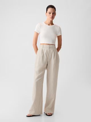 365 High Rise Linen-Cotton Trousers | Gap (US)