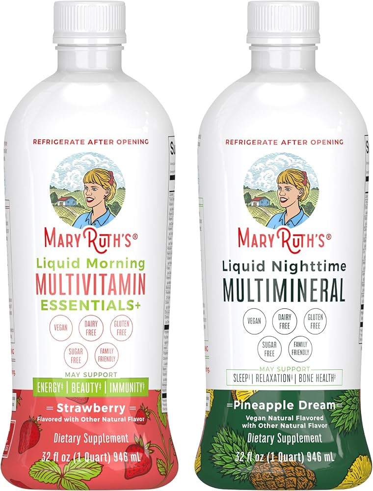 MaryRuth's Liquid Morning Multivitamin (Strawberry) & Liquid Nighttime Multimineral (Pineapple) |... | Amazon (US)