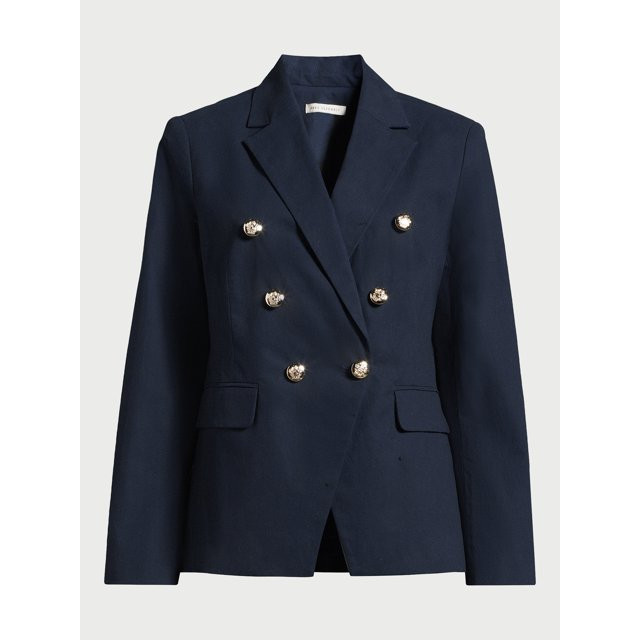 Free Assembly Women’s Double Breasted Blazer, Sizes XS-XXXL | Walmart (US)