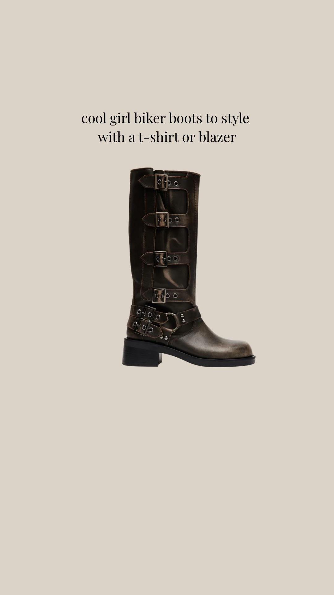 Cool girl biker boots for fall! Style perfectly with a white T-shirt, blazer, or a mini dress

#LTKSeasonal #LTKStyleTip
