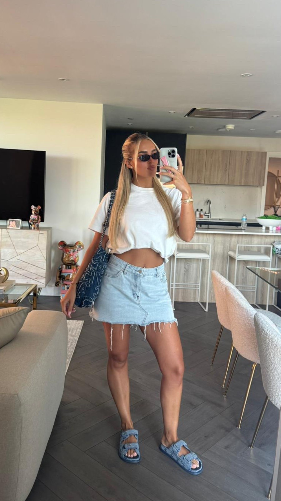 Whitefox skirt 🤍

Summer outfit, summer style, denim skirt, denim mini skirt, distressed denim, plain white t shirt, cotton t shirt, Chanel sandals

#LTKuk #LTKspring #LTKsummer