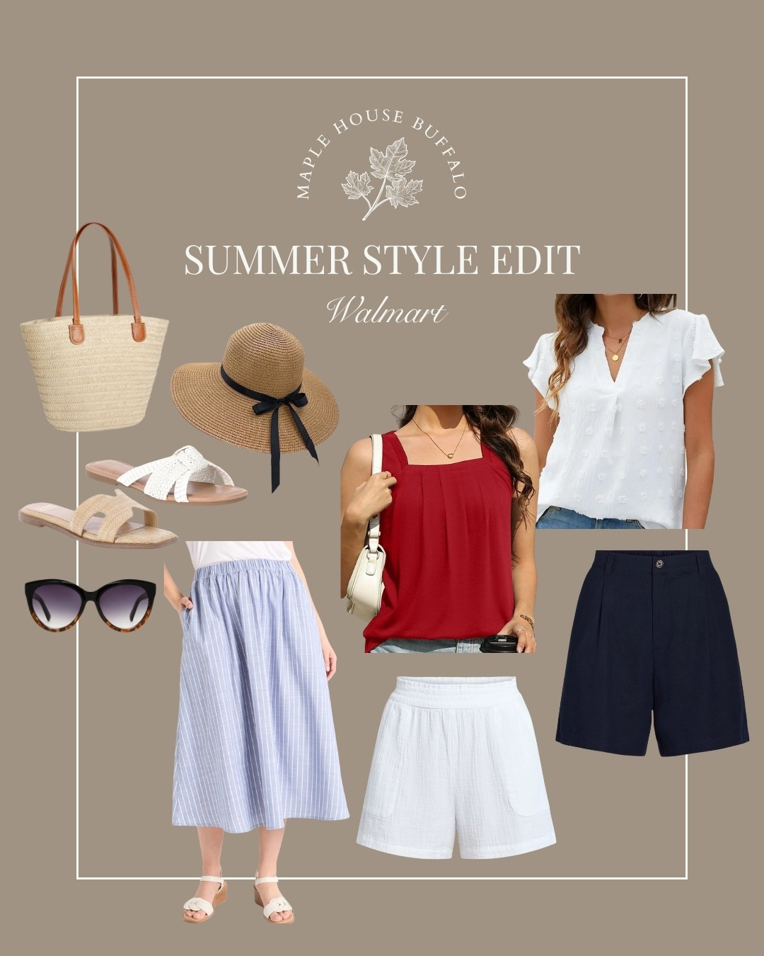 Summer outfit inspo! All pieces I’d love to have in my closet that are currently in my cart! 

#LTKFindsUnder50 #LTKStyleTip #LTKSummerEdit