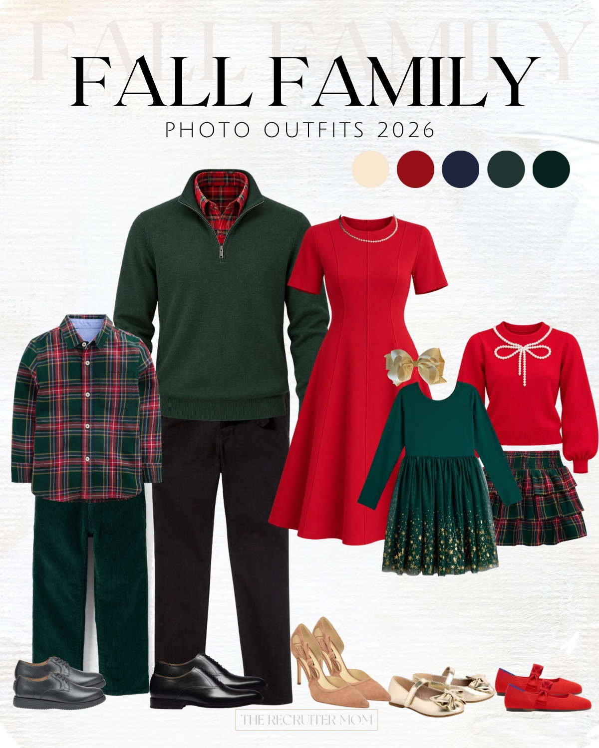 Taking pictures now that double as your Christmas card? This is the palette 🎄 Classic red and green with a little sparkle for the girls. One session and the holiday cards are done early ✨ #familyphotos #holidaycards #family  

 #LTKSeasonal #LTKKids #LTKMens