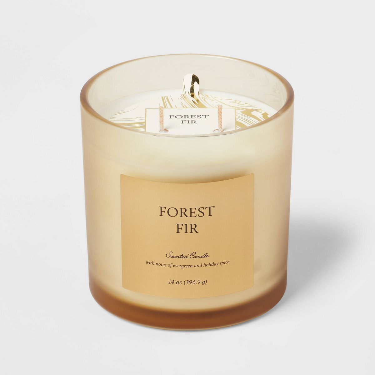 14oz Glass Forest Fir Candle Gold - Threshold™ | Target