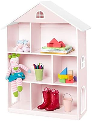 Wildkin Kids Wooden Dollhouse Bookcase for Girls, Measures 42 x 12 x 33 Inches, Dollhouse Bookshe... | Amazon (US)