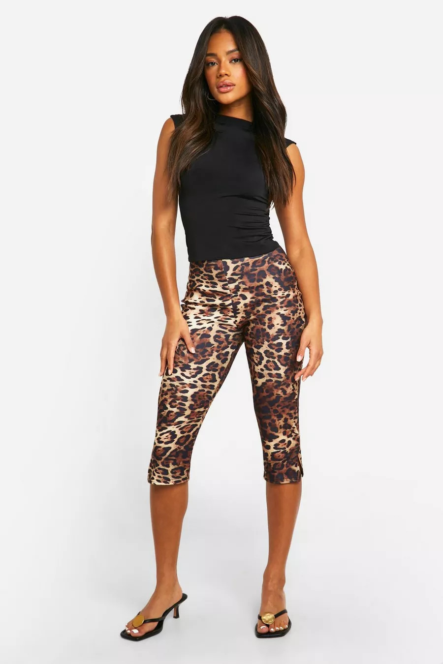 Bengaline Leopard Capri Pant | boohoo (US & Canada)