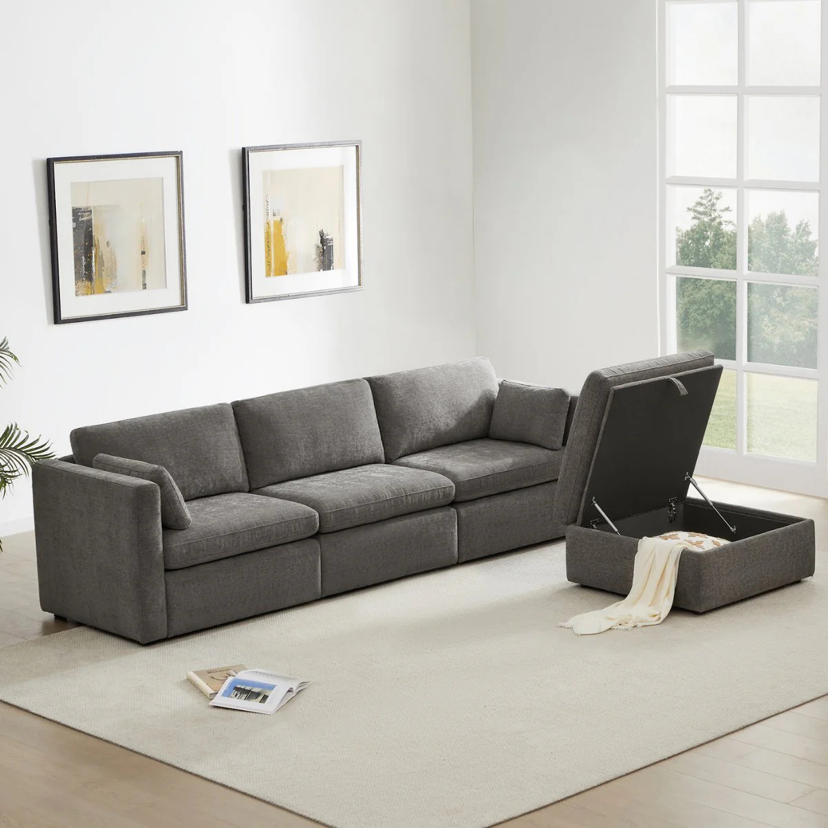 Delaney Storage Ottoman | Modular Sofa | Durable & Cozy | Chita