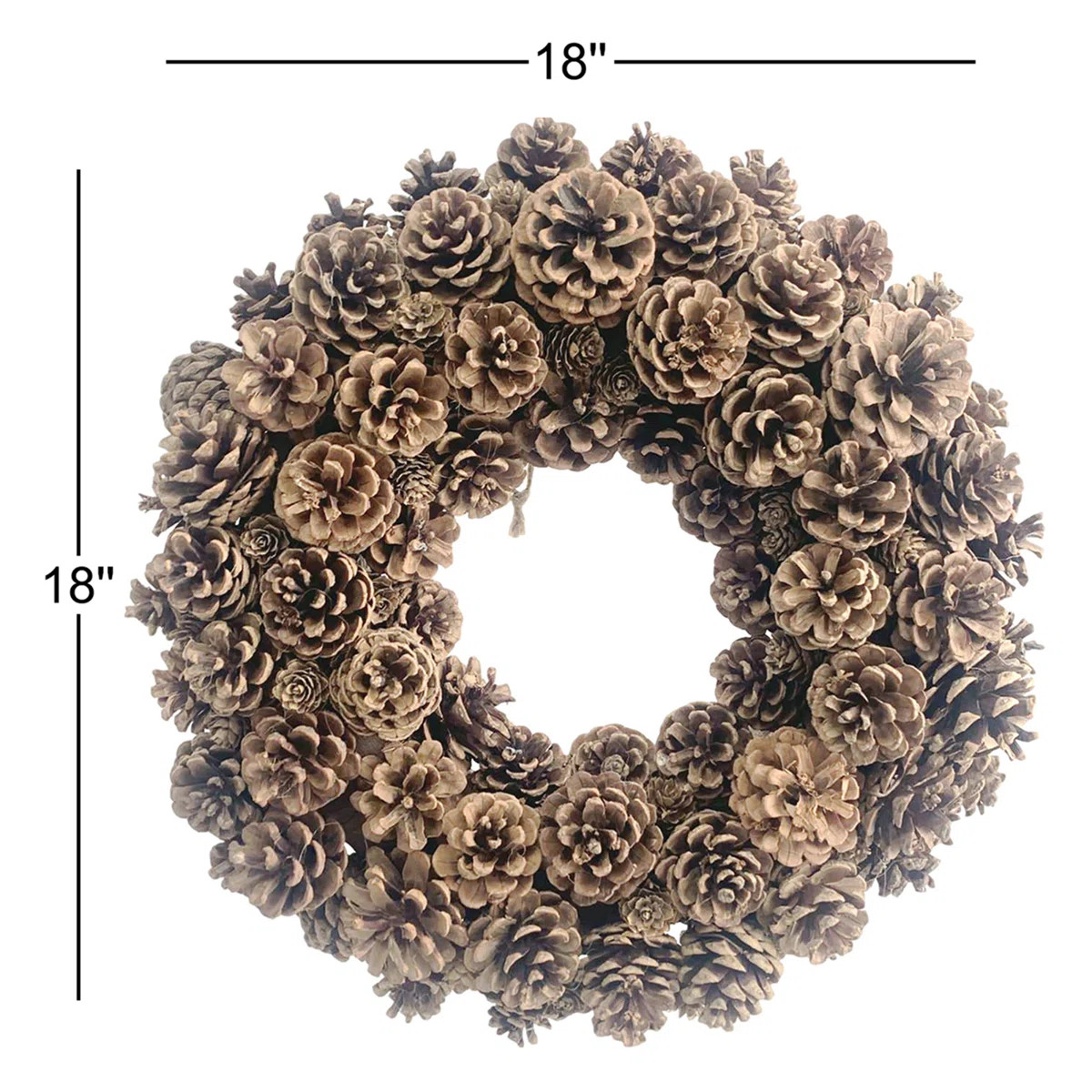 Handcrafted Faux Pinecones 18'' Wreath | Wayfair North America