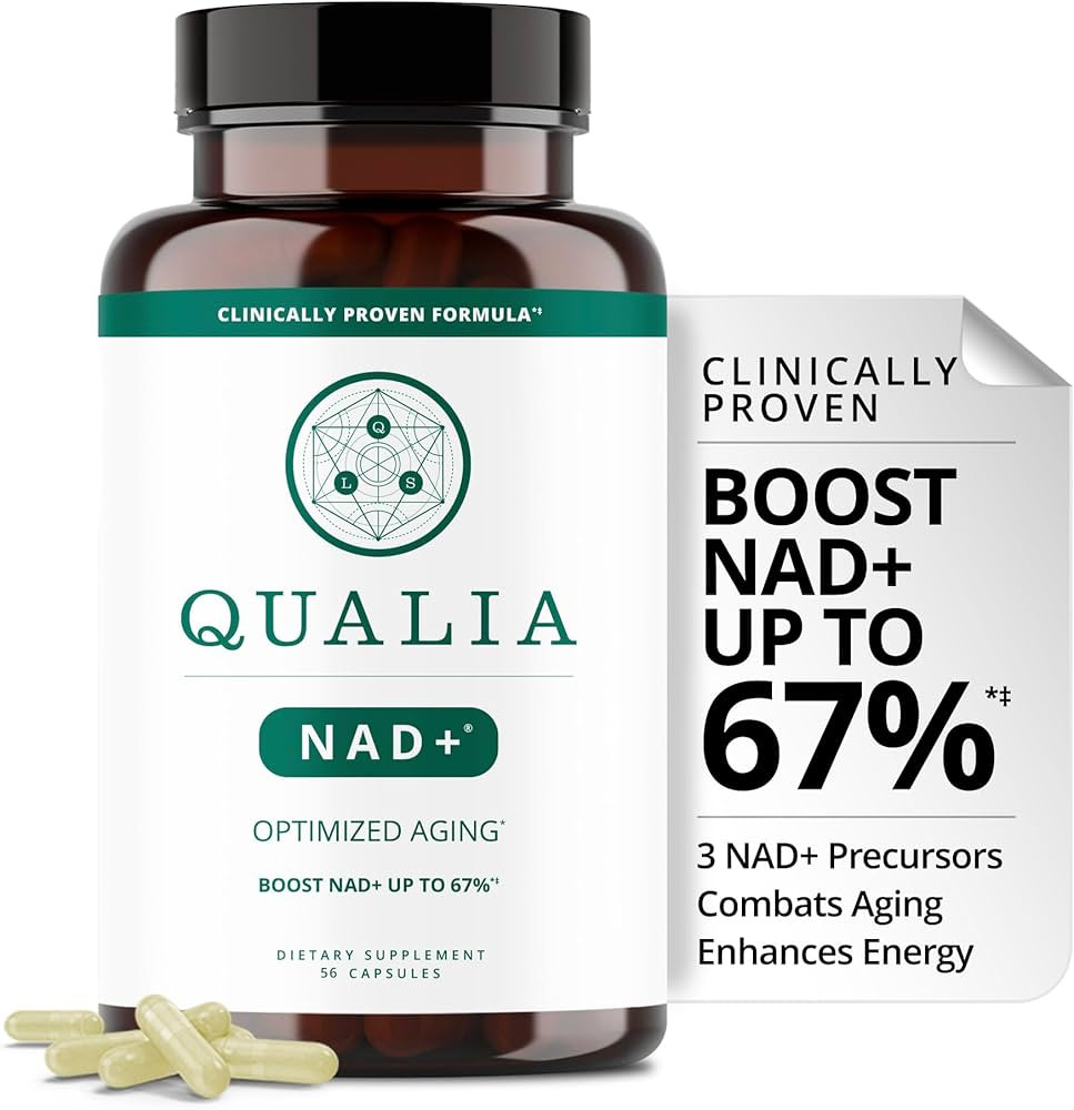 Qualia NAD Supplement \u2014 Clinically Proven to Boost NAD+ up to 67%. Optimized Aging, Energy, ... | Amazon (US)