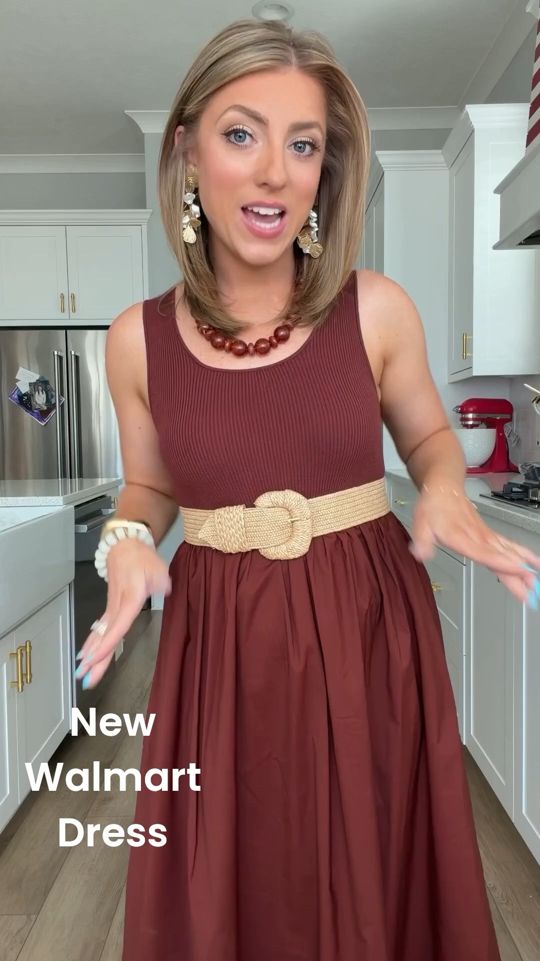This new Walmart dress is already at the top of my favorites list! The flattering fitted bodice, flowy midi skirt, and rich neutral color make it such an easy piece to style. It’s one of those dresses that looks so much more expensive than it is and can easily be dressed up or down.

Perfect for family photos, date nights, brunch, church, vacations, or everyday wear. I paired it with simple sandals and statement jewelry for an effortless elevated look.

#WalmartFashion #WalmartFinds #WalmartStyle #AffordableFashion #MidiDress #DressSeason #MomStyle #FashionFinds #BudgetFriendlyStyle #EverydayStyle #NeutralStyle #WalmartNewArrivals #AffordableStyle #FashionOver30

#LTKootd #LTKPetite