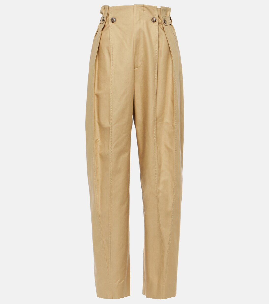 Gathered cotton straight pants | Mytheresa (UK)
