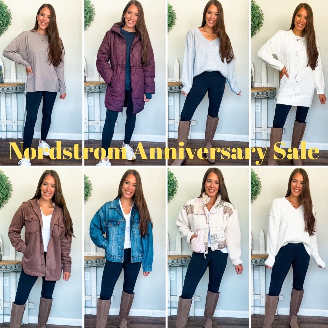 Nordstrom anniversary sale! Wearing XS in all tops and jackets 
Boots tts 

#LTKSaleAlert #LTKStyleTip #LTKFindsUnder50