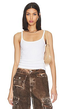 Enza Costa Silk U Tank in White from Revolve.com | Revolve Clothing (Global)