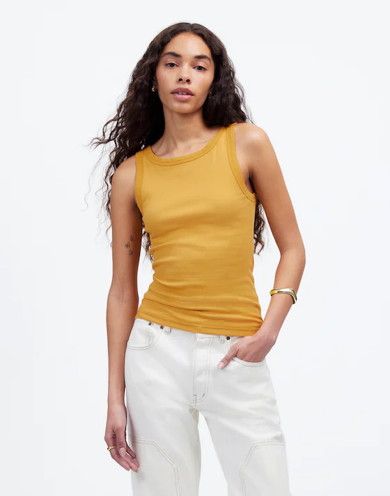 (Re)generative Cotton Essential High-Neck Tank | Madewell