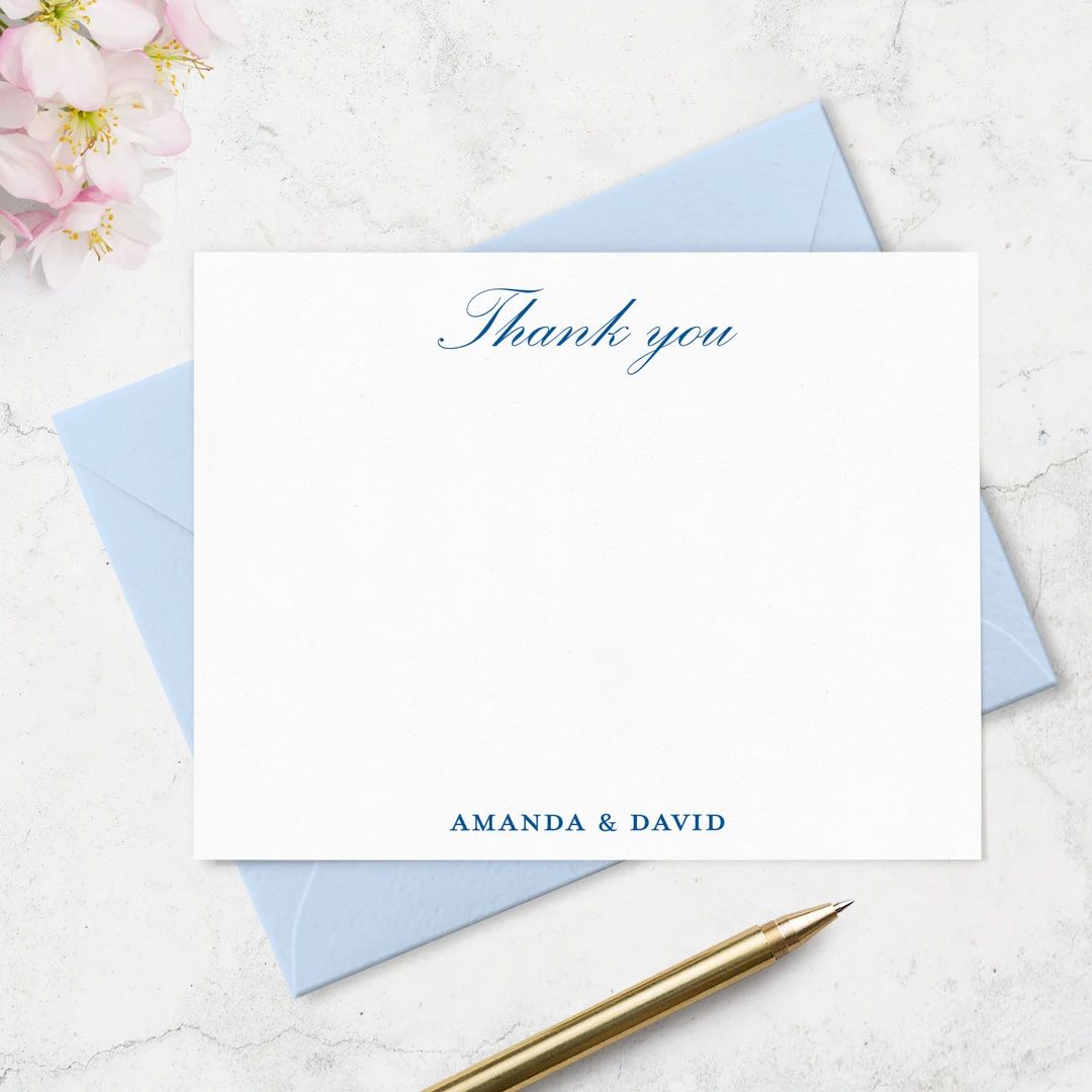 Thank You Cards for Engagement Wedding Shower Personalized - Etsy | Etsy (US)