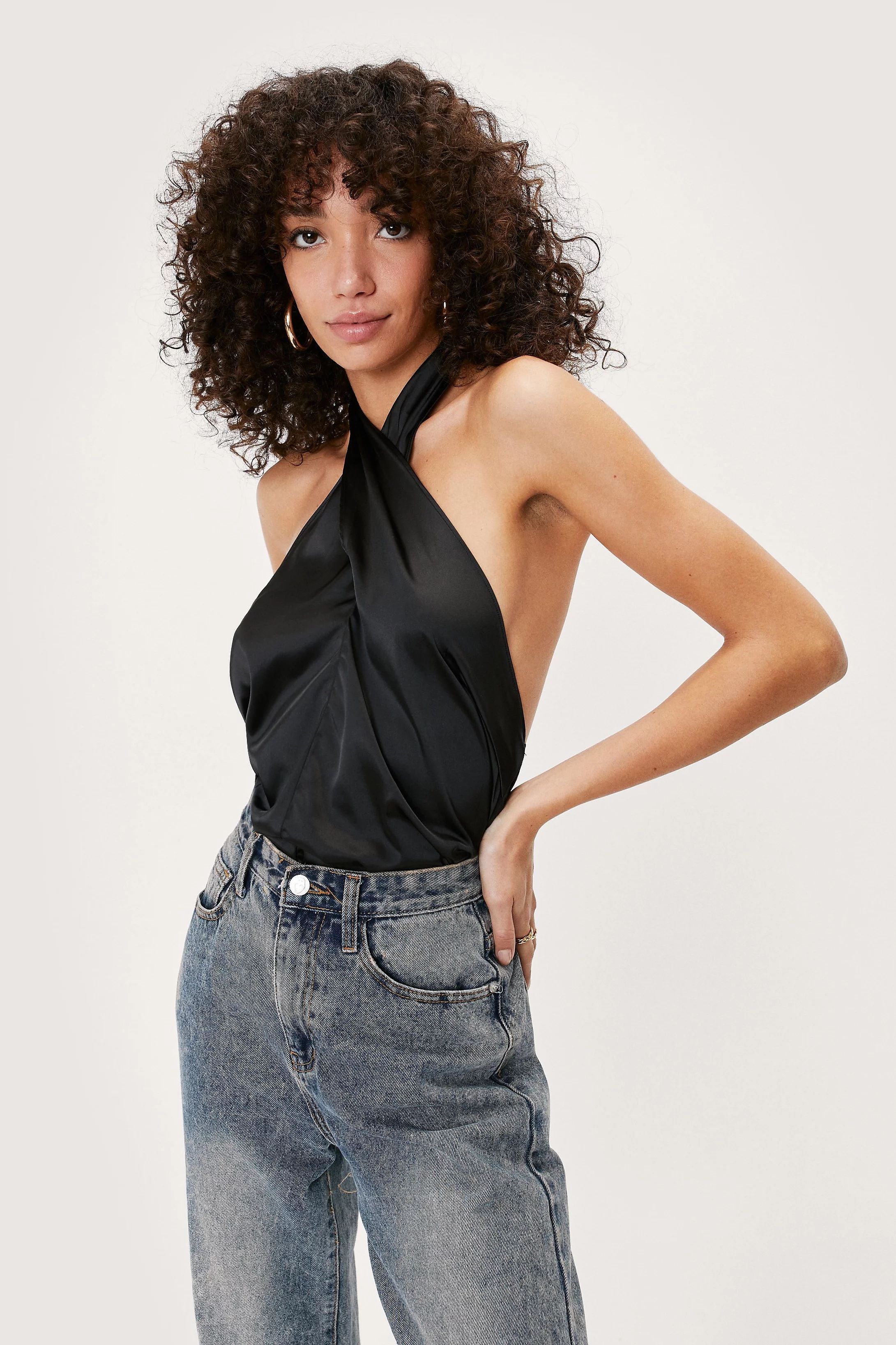 Halter Satin Cami Top | Nasty Gal (US)