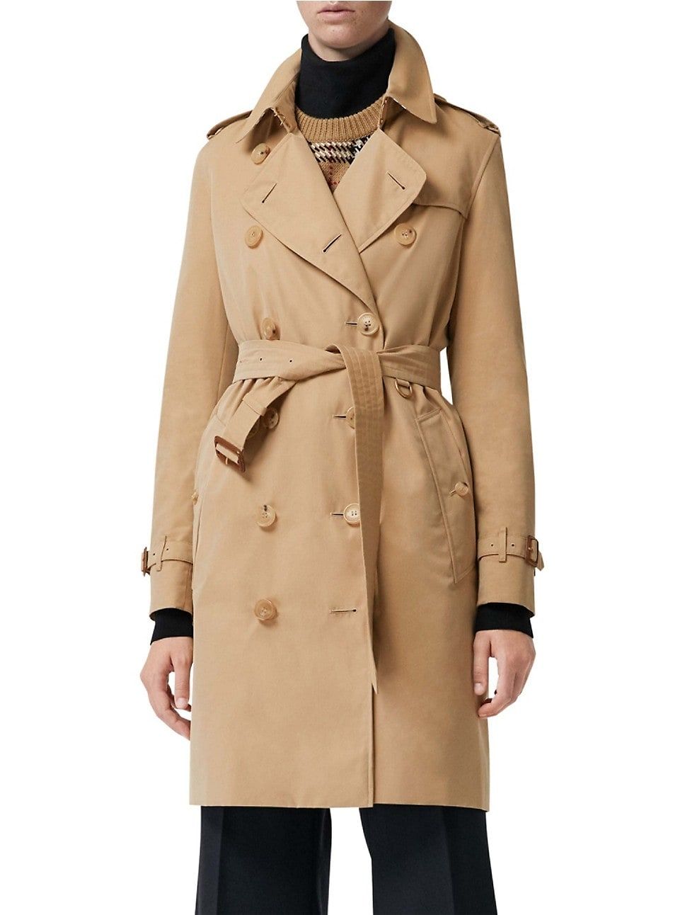 Kensington Belted Double-Breasted Trench Coat | Saks Fifth Avenue