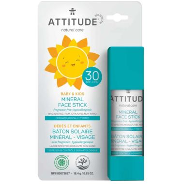 ATTITUDE Little Ones 100% Mineral Face Sunscreen Stick SPF30 | Well.ca