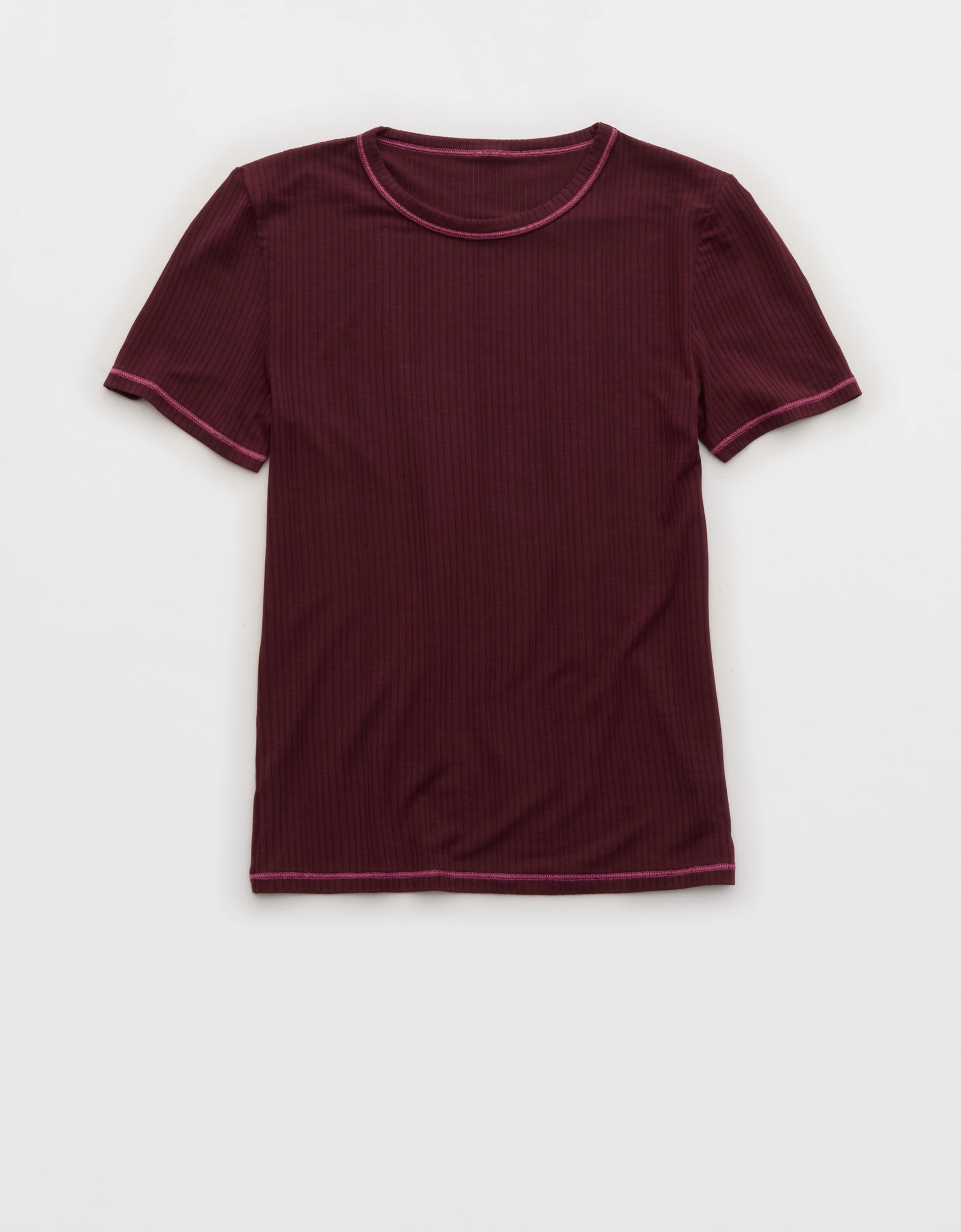 OVERSLEPT by Aerie Modal Rib Short Sleeve Crew T-shirt | Aerie