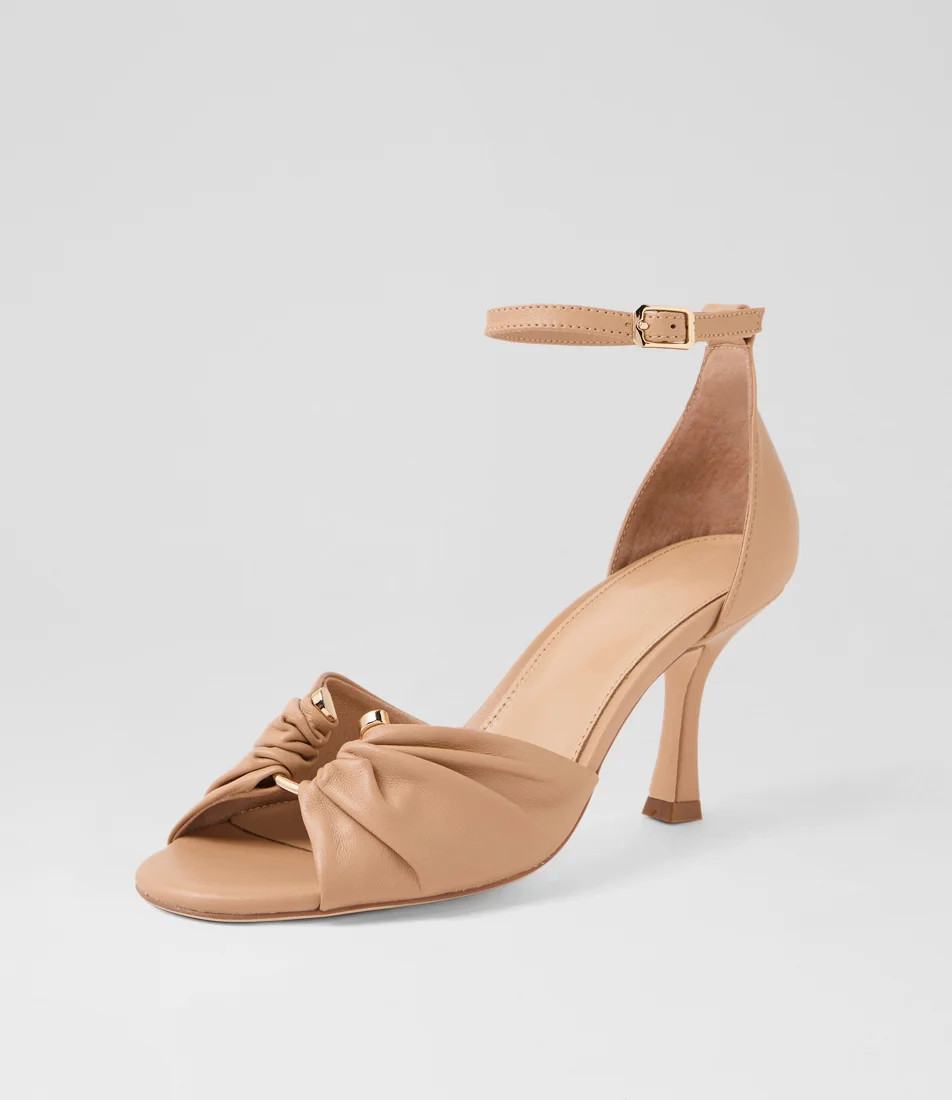 Posy Nude Leather Sandals | Styletread (AU)