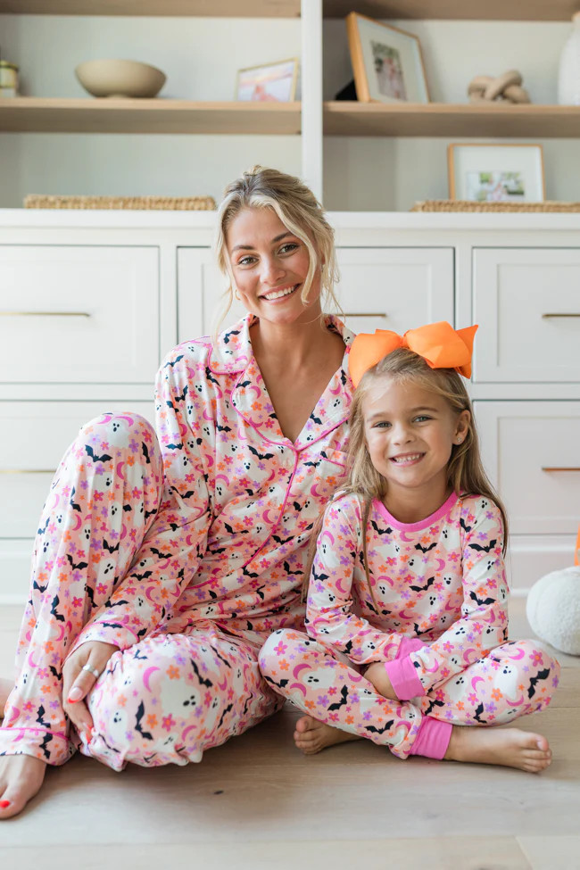 Kid's Under The Stars In Haunted Honey Girly Bamboo Pajama Set SALE | Pink Lily