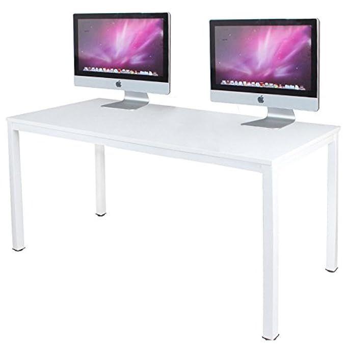 DlandHome 55" Large Computer Desk, Composite Wood Board, Decent & Steady Home Office Desk/Workstatio | Amazon (US)