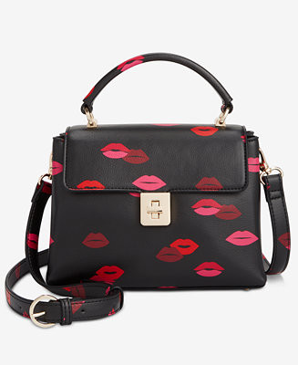On 34th Tandii Lip Party Print Small Satchel Crossbody, Created for Macy's  - Macy's | Macy's