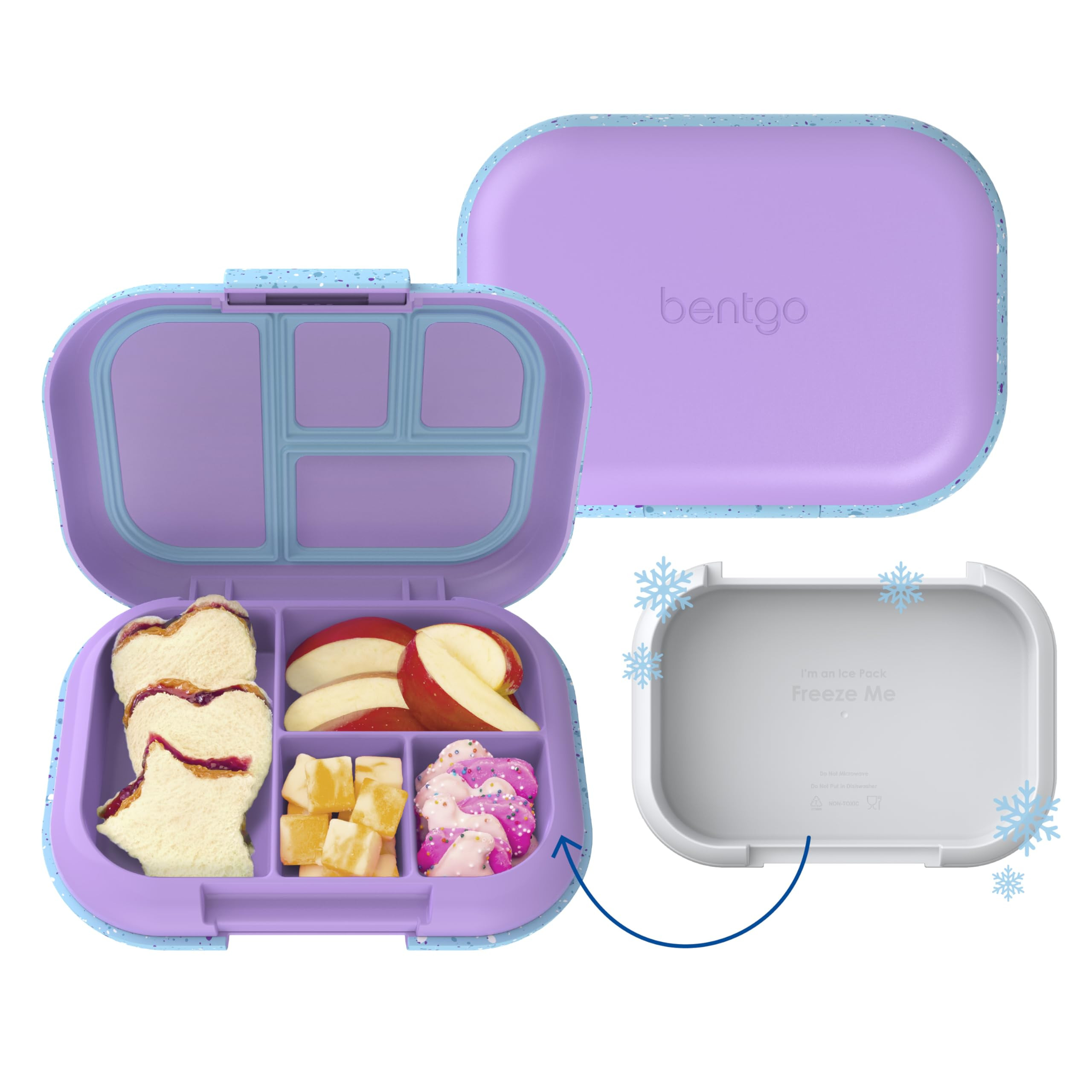 Bentgo Chill Kids Leak-Proof Lunch Box - 4-Compartment Bento Box with Built-In Ice Pack, 3.3 Cup ... | Amazon (US)