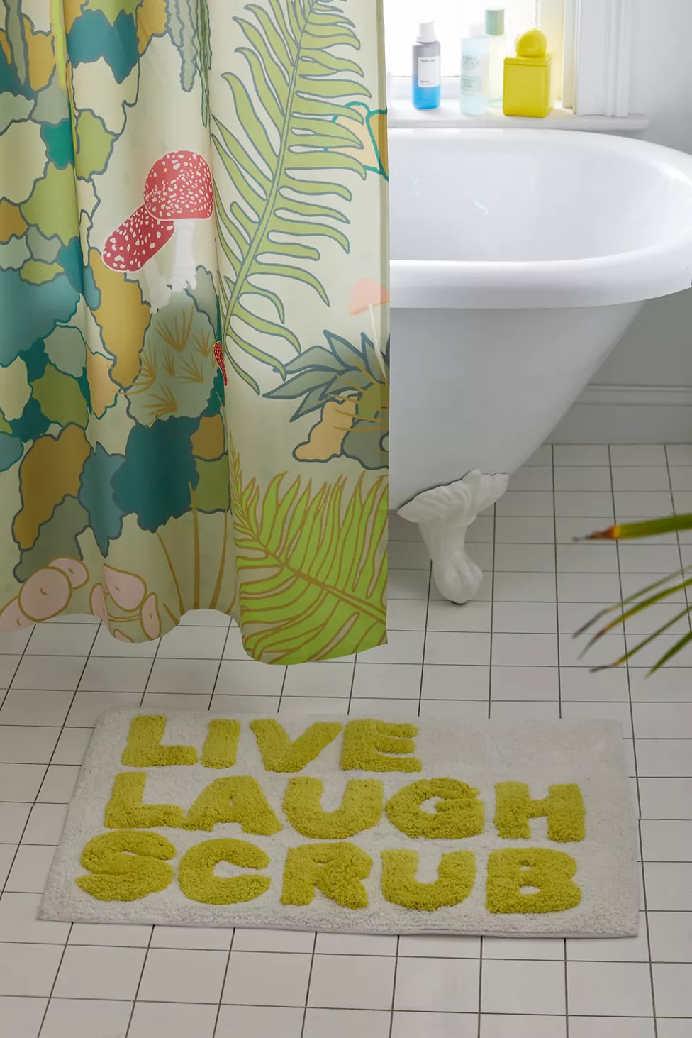 Live Laugh Scrub Bath Mat | Urban Outfitters (US and RoW)