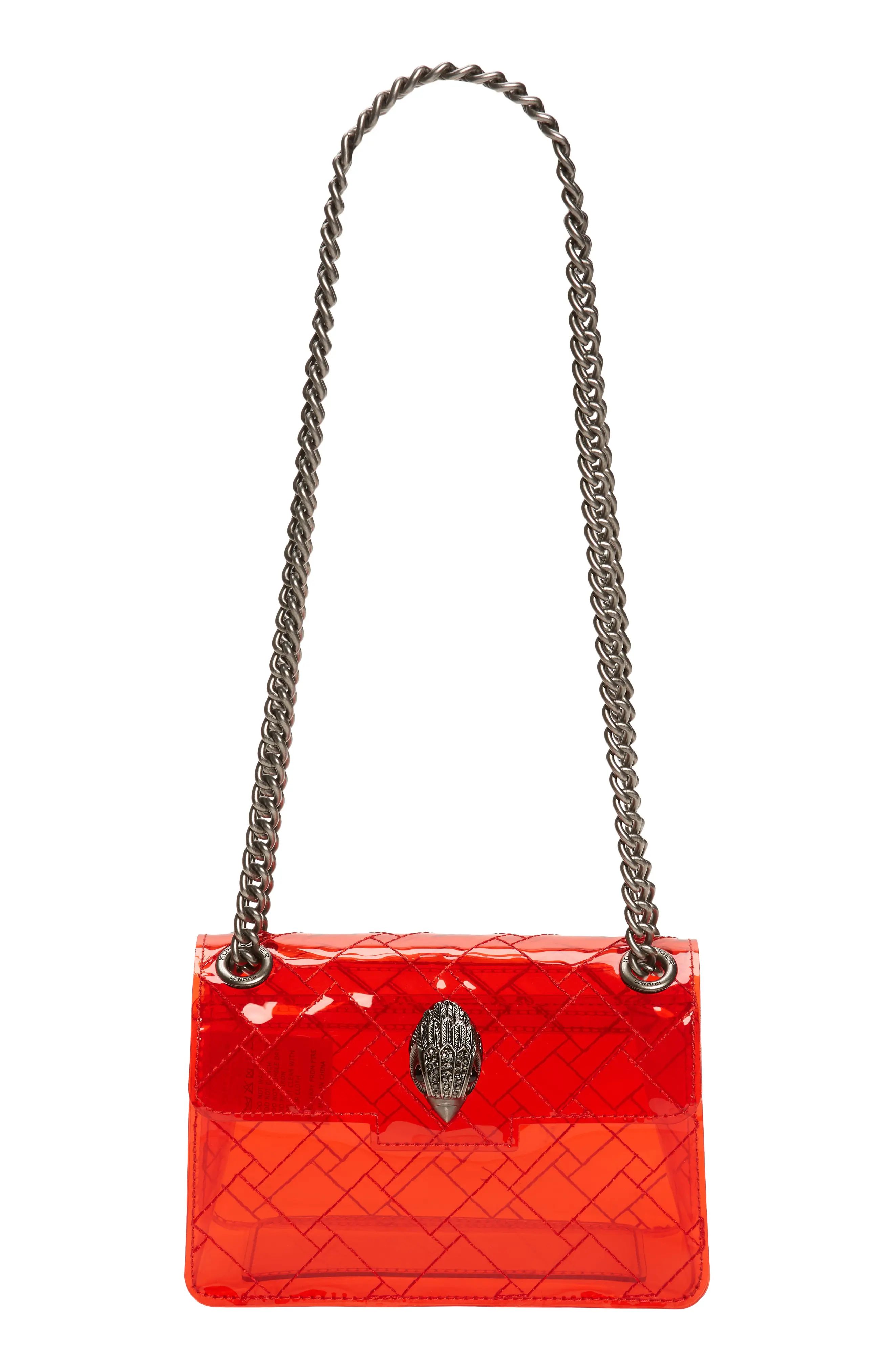 Kurt Geiger London Mini Kensington Transparent Shoulder Bag - Red | Nordstrom