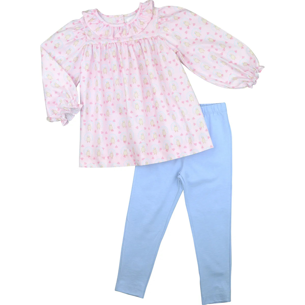 Pink Turkey Print Legging Set | Eliza James Kids
