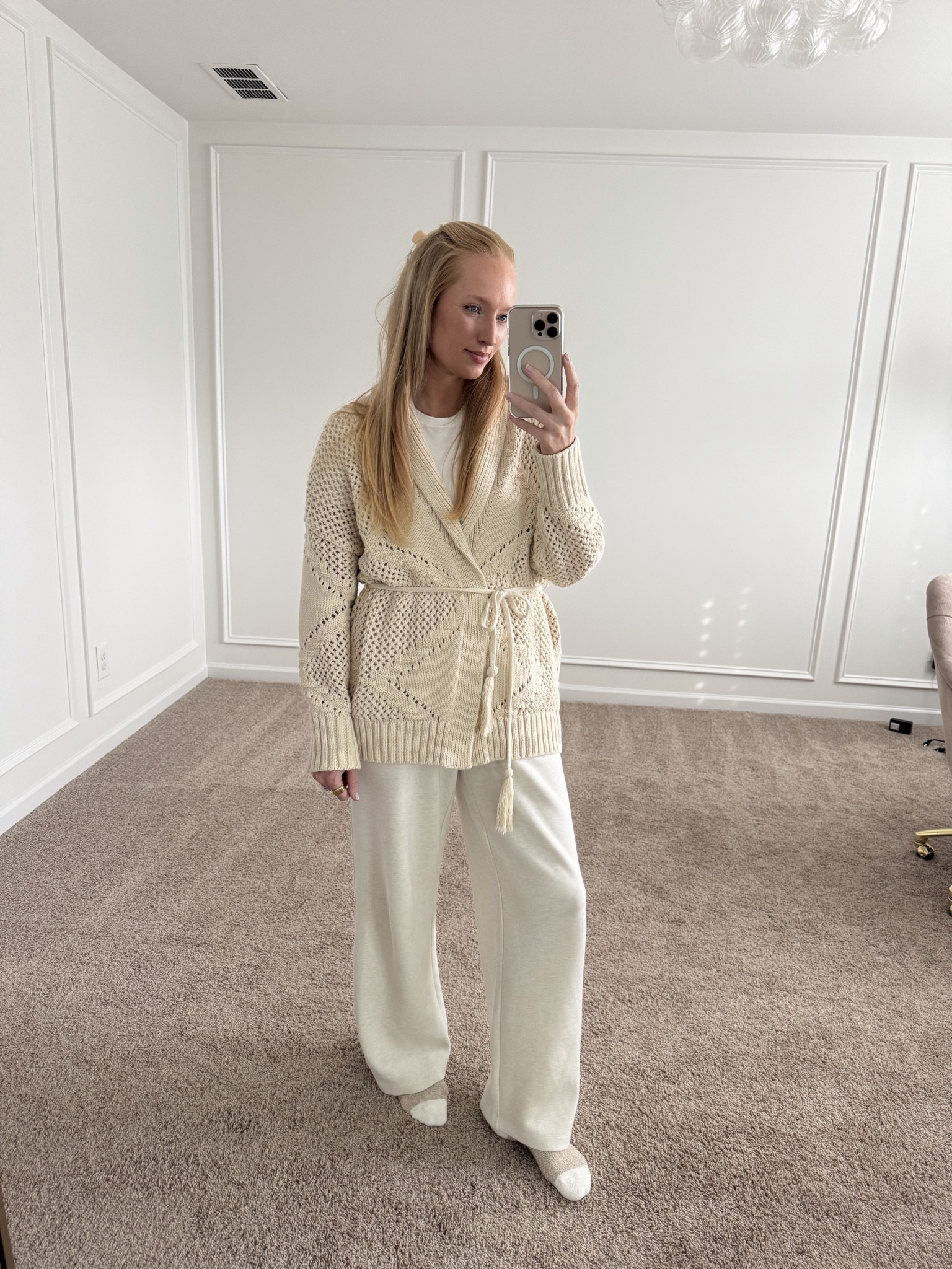 Cozy work from home OOTD! 

Cozy pants // loungewear // wrap cardigan 

#LTKmomlife #LTKSeasonal